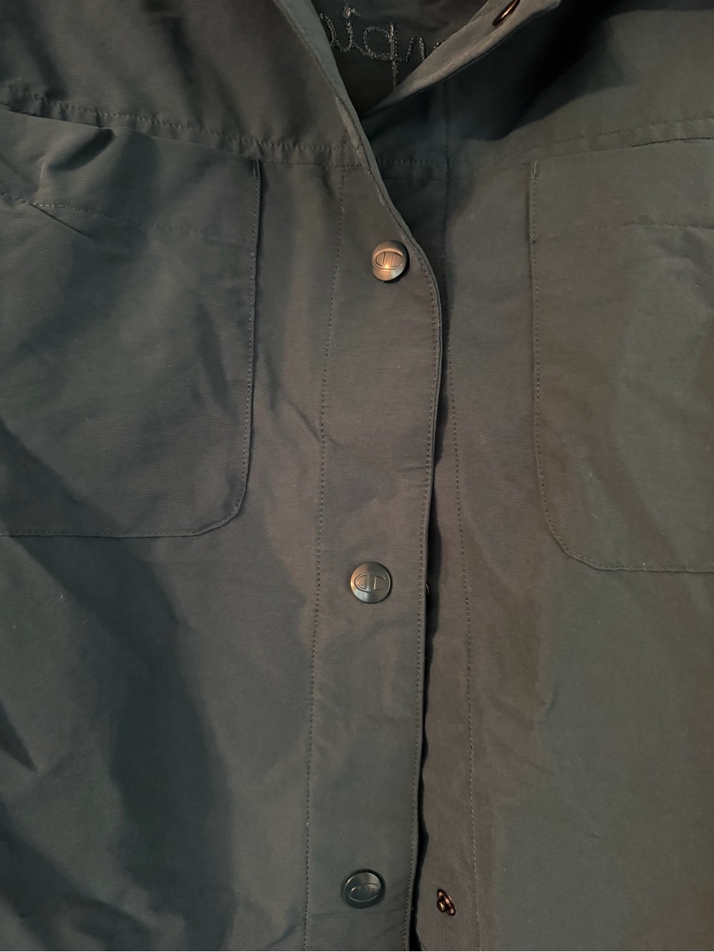 Champion Dark Teal Jacket with White Logo - Picture 5 of 6